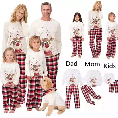 In Stocks Print Sublimation Xmas Winter Warm Soft Pants Pyjamas Blank Cotton Pajamas Set Matching Christmas Pajamas for Family