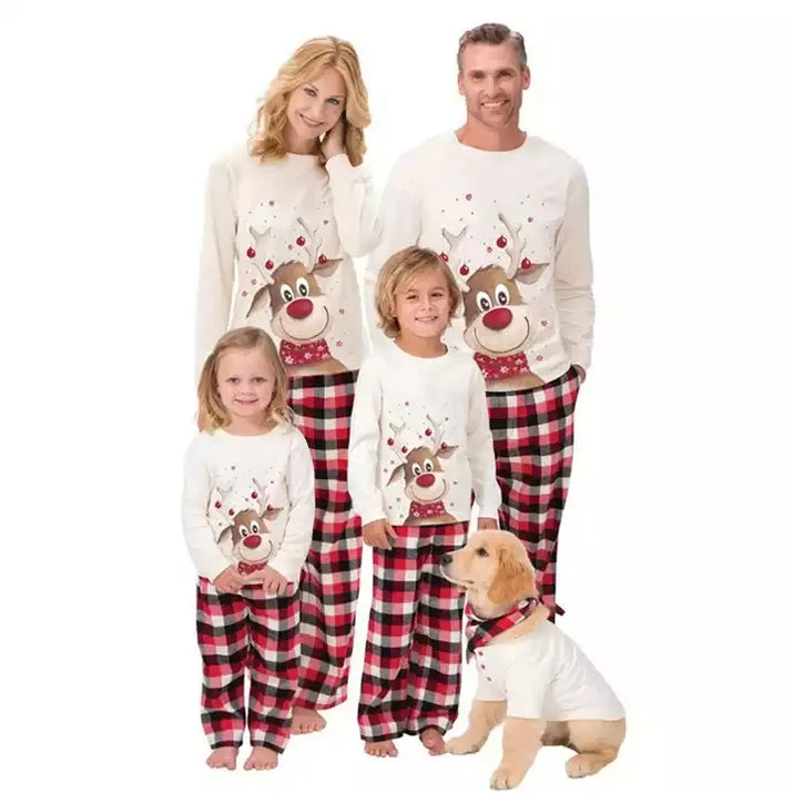 In Stocks Print Sublimation Xmas Winter Warm Soft Pants Pyjamas Blank Cotton Pajamas Set Matching Christmas Pajamas for Family